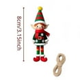 thumbnail image 5 of Dserhfy Christmas Elf Ornaments Wooden Elf Boys Girls Christmas Tree Hanging Ornaments for Home Tree Indoor Outdoor Holiday Decor, 5 of 8