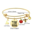 thumbnail image 2 of SUONIE Teacher Appreciation Gifts for Women Teacher Initial Bracelet Bangle Gift, You'll Always Bee my Favorite Teacher Graduation Thank You Teacher End of Year Gifts (L), 2 of 2