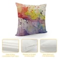 thumbnail image 4 of JEUXUS  Throw Pillow Cover Abstract Art Watercolor Paint Canvas Color Blue Yellow Red Vivid Splash Stroke Decor Lumbar Pillow Case Cushion for Sofa Couch Bed Standard Queen Size, 4 of 5