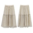 thumbnail image 6 of Tulle Skirts for Women Elastic High Waist Pleated Midi Skirt Layered Polka Dots Print Skirt Mesh A-Line Swing Skirt, S-2XL, 6 of 7