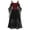 Red, variant on comerut Women Dress Cold Shoulder Butterfly Sleeve Halloween Mesh Patchwork Bandage Large Hem Witch Dress for Cosplay