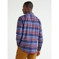 thumbnail image 3 of Free Assembly Men's Stretch Oxford Tartan Shirt with Long Sleeves, Sizes XS-3XL, 3 of 7