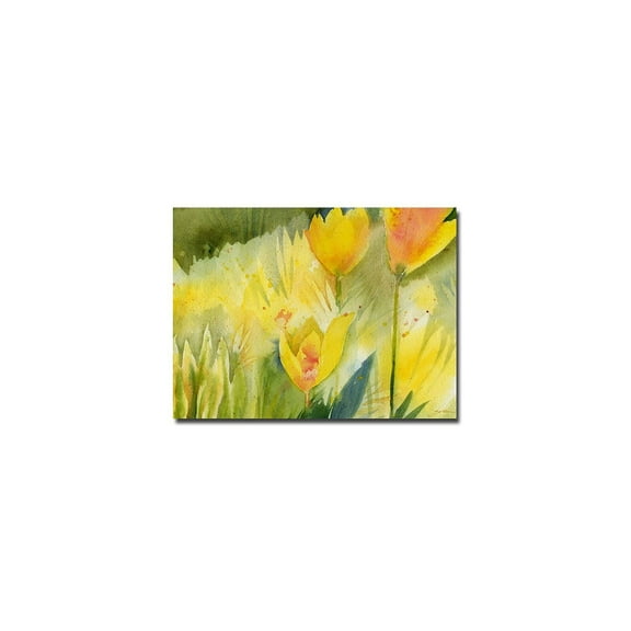 Trademark Art "Path of Yellow Flowers" Canvas Art by Sheila Golden