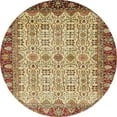 thumbnail image 1 of Ahgly Company Indoor Round Abstract Saddle Brown Oriental Area Rugs, 3' Round, 1 of 6