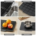 thumbnail image 5 of Lonian Dish Drying Mat for Kitchen Counter, Silicone Drying Mat with Drain Lip for Dishes, Fruits and Vegetables, Black, 5 of 6