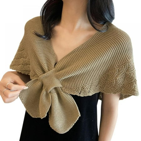 

Knit Shawl Wrap for Women- Young Ladies Knitted Cape Open Front Cardigan