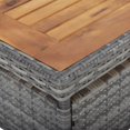 thumbnail image 5 of vidaXL 3 Piece Garden Dining Set Grey Poly Rattan and Acacia Wood, 5 of 5