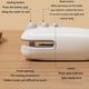 thumbnail image 2 of Máquina Selladora Bolsas 2 en 1 Sellador Térmico Plástico para Refrigerios (actualización) Blanco, 2 of 7