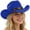 Z20-Blue, variant on Vented Straw Cowboy Hat for Women Men Cattleman Crease Wide Brim Breathable Lightweight Western Cowgirl Hat Summer Beach