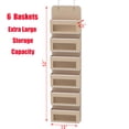 thumbnail image 2 of Organizador colgante para artículos de hogar sencillos, 6 bolsillos, para armario, color beige, 2 of 6