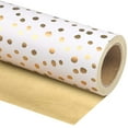 thumbnail image 1 of Papel de regalo WRAPAHOLIC 43 x 10 m reversible con lunares dorados, 1 of 8