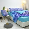 thumbnail image 3 of PiccoCasa Bohemian Duvet Cover Set 5 Piece Microfiber Bedding Set for Queen Bed, Light Blue, 3 of 6