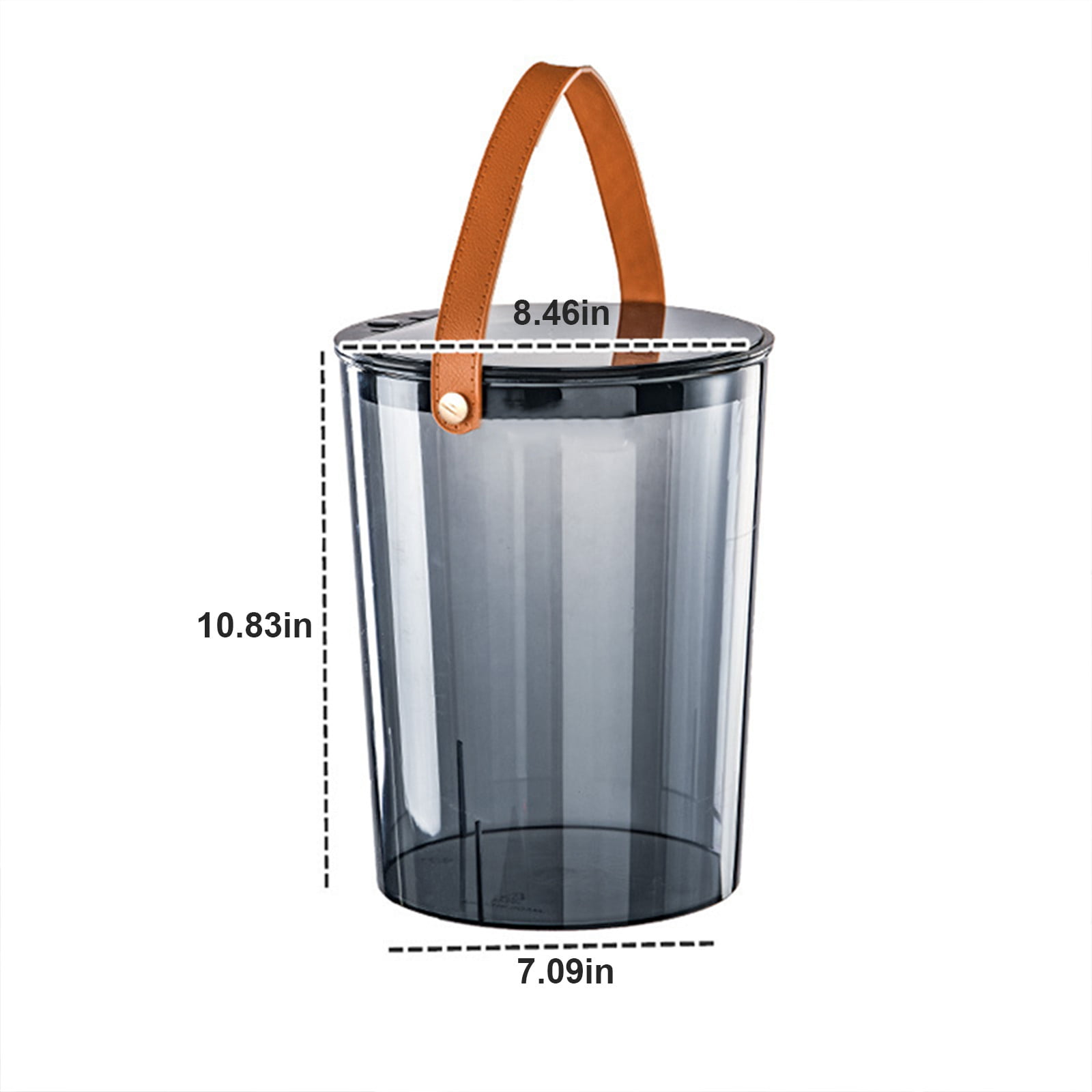 PRINxy Transparent Plastic Trash Cans Small Trash Can
