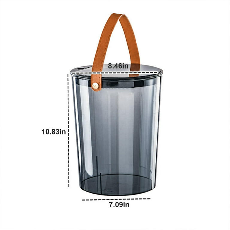 AYADA Mini Trash Can with Lid, Press-Type with Removable Inner Plastic  Small Garbage Can Little Tiny Waste Basket Compact Covered Closable Trash  Bin Desk Counte…