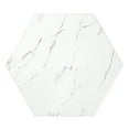 thumbnail image 5 of Weston Home Declan Hexagon Faux Marble End Table, White, 5 of 6