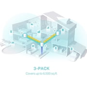 TP-Link Deco X50 3.0 Gbps Dual-Band Wi-Fi 6 Mesh Router, 3 Count Pack