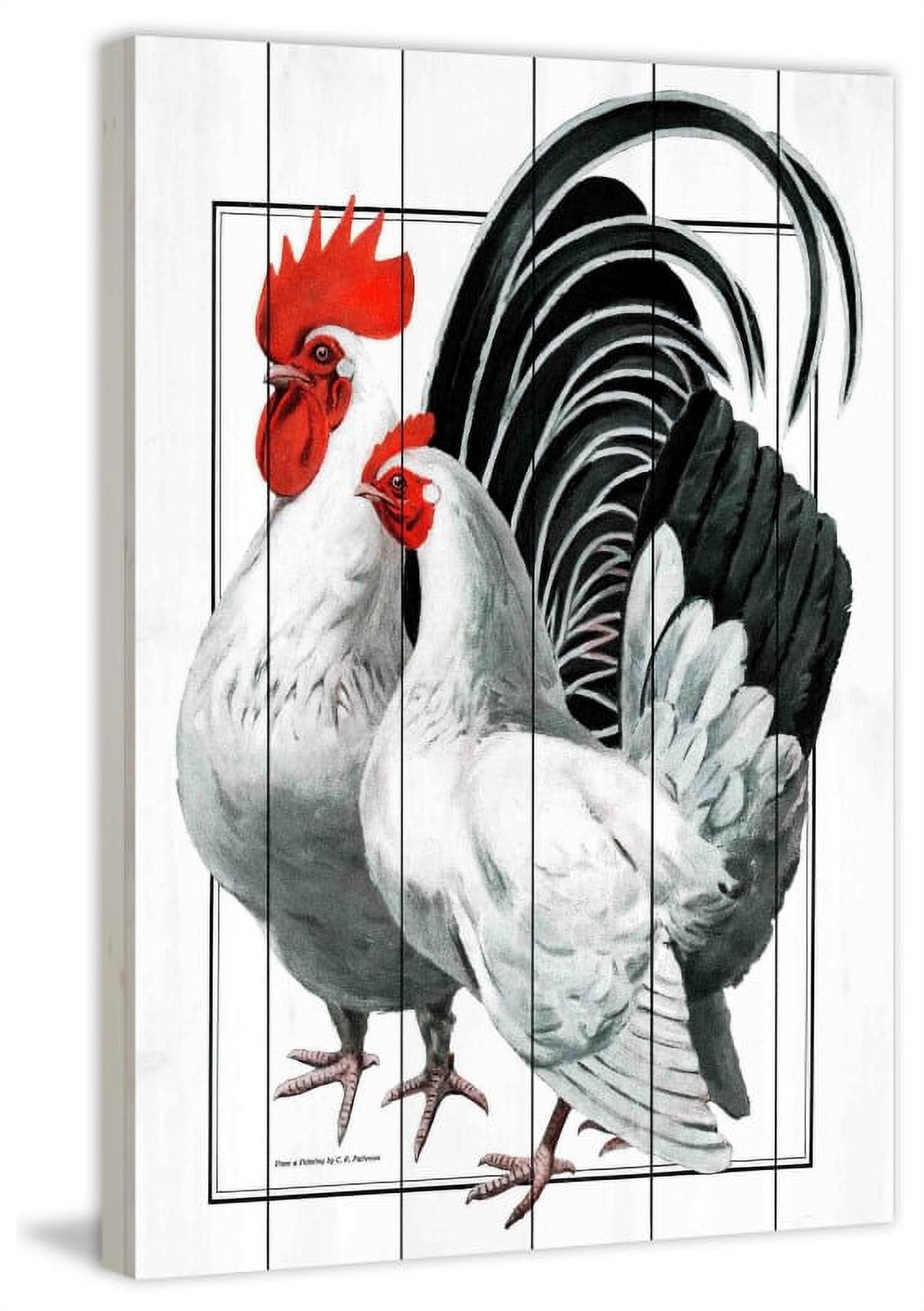 Marmont Hill "Journal Poultry" Painting Print on White Wood