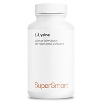SuperSmart L-Lysine 3000mg per Day (High Strength) - Essential Amino Acid Lysine Supplement | Non-GMO & Gluten Free - 180 Vegetarian Capsules