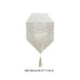 thumbnail image 3 of 100x30cm Lace Tassel Table Runner, Decorative Tablecloth Cover for Dining Table Sideboard and Shoe Cabinet, 3 of 6