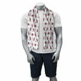 thumbnail image 2 of Vegetables Gym Towel, Simple Pattern of Cartoonish Drawn Garlic and Beet, One-Sided Quick Dry Microfiber for Beach Fitness & Swimming, 60" x 30", White Dark Magenta, by Ambesonne, 2 of 2