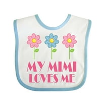 Inktastic Mimi Loves Me Daisies Girls Baby Bib