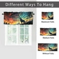 thumbnail image 6 of Galaxy Wolf Curtains Valances for Home Decor Fantasy Forest Wild Animal Howling Pine Tree Thermal Insulated Room Darkening Curtain for Dinning Room 54 by 18 in, 1 Panel, 6 of 6