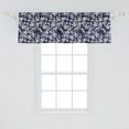 thumbnail image 2 of Ambesonne Navy Blue Window Valance, Floral Botanic Design, 54" X 18", Dark Blue White, 2 of 3