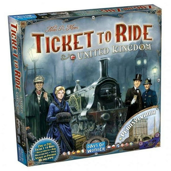 Ticket to Ride United Kingdom Board Game EXPANSION | Board Game for Adults and Family | Train Game | Ages 8+ | For 2 to 5 players | Average Playtime 30-60 minutes | Made by Days of Wonder