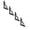 Black*4, variant on 1 Pcs Decorative Shelf Bracket, Wall Mounted Floating Shelf Bracket, L Shape Heavy Duty Metal Shelving Bracket, Metal Corner Brace Right Angle Bracket with Screws for DIY Open Shelving