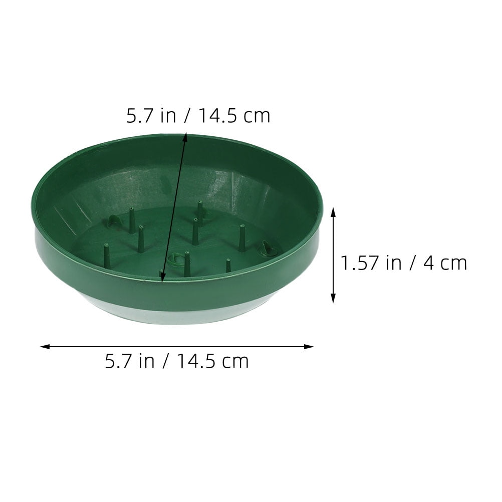 HOMEMAXS 16 Pcs Arrange Mousse Flower Mud Fixing Plate 14.50X14.50X4.00CM Green