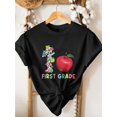 thumbnail image 1 of Kids First Grade Birthday Teacher's Helper Graphic T-Shirt - Soft Pastel Pink Cotton Top for Boys & Girls, Back to School outfits, First Day of School, easy-Care everyday Classroom apparel, 1 of 5
