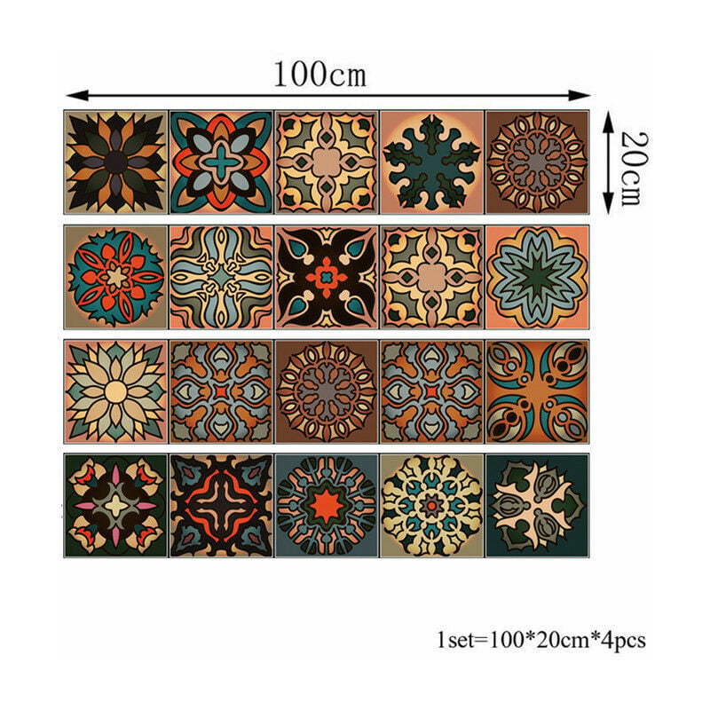thumbnail image 4 of 20 piezas, serie 3D, pegatinas autoadhesivas para azulejos de pared, cocina, baño, escalera, 4 of 5