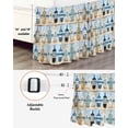 thumbnail image 3 of Blue Coastal Bed Skirt King Size, Ocean Nautical Anchor Wood Barn Beach Wrap Around Bed Skirting with Adjustable Elastic Strap, Dust Ruffled Pleated Bedskirts 18 Inch Drop for Bedroom King Beds, 3 of 9