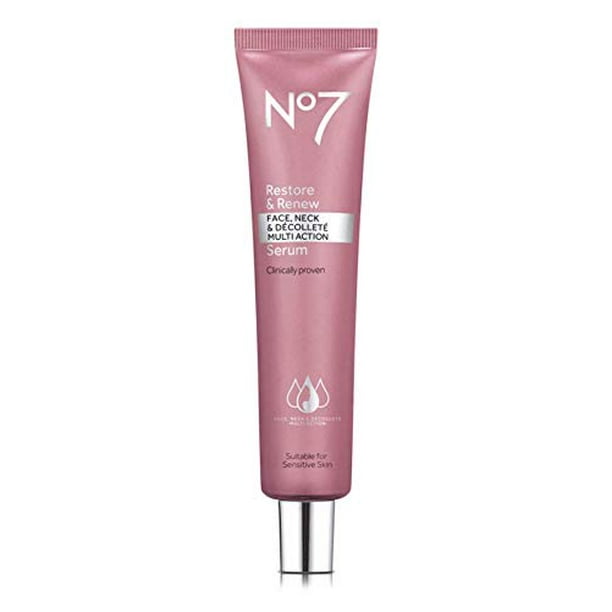 No7 Restore and Renew Face and Neck Multi Action Serum 1.69 fl oz