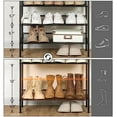 thumbnail image 4 of 5-Tier Metal Shoe Rack for Entryway & Closet – Industrial Style, Spacious Floor Mount with Adjustable Mesh Shelves, Holds 16-20 Pairs, Greige, 4 of 7