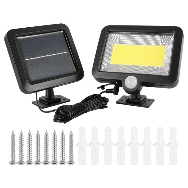 Willstar Solar Lights Outdoor 100 Led Outdoor Solar Light With Smart Motion Sensor 2 Part Panel Ip65 Waterproof At 80m Distance From Brightness For Outdoors 1200mah Powerful Solar Security Spotlight Walmart Com Walmart Com