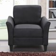 thumbnail image 3 of Resenkos Modern Single Sofa, Upholstered Accent Arm Sofa, Black, 3 of 8