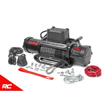 Rough Country 12,000 LB PRO Series Electric Winch w/ Synthetic Rope PRO12000S Pro Series Electric Winch