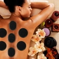 thumbnail image 1 of OULII 6Pcs Black Bian Stone Essential Hot Stones for Muscle Relief Spa, 1 of 7