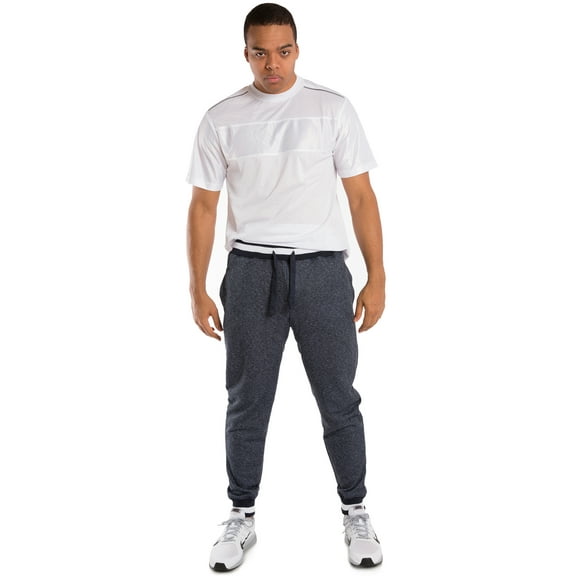 Vibes Men French Terry Jogger Sweatpants Navy White X-Large