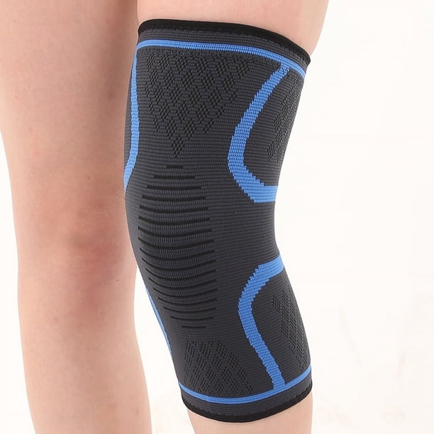 Rodillera deportiva de nailon con doble corrugado de silicona y tejido transpirable para las cuatro estaciones