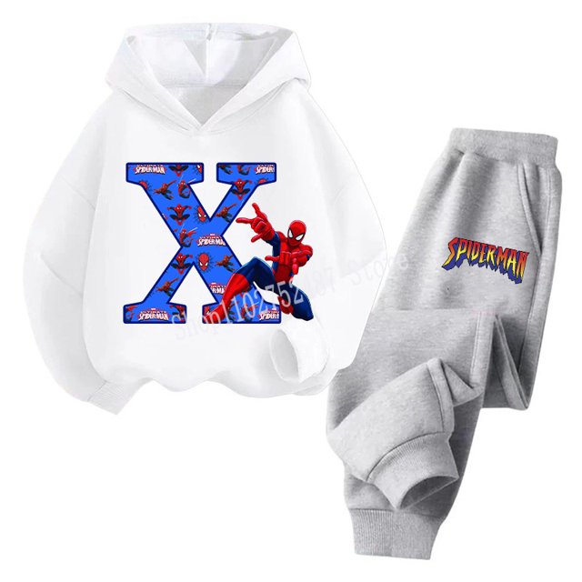 Spidermans Jungen sudaderas con capucha conjunto de mangueras Kinder Wunder Anime breve AZ sudadera manguera Kinder invierno cálido Kleidung Geschenk heiße Verkäufe