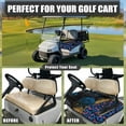 thumbnail image 4 of Renewold Golf Cart Seat Cover with 4 Pockets Comfort Sweat Absorption Golf Cart Towel Seat Cover Accessories Universal Fit for 2 Person Club Car, Rose Blue Leopard Print, 4 of 7