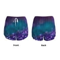 thumbnail image 6 of Sigee Purple and Green Glitter for Women's Athletic Shorts High Waisted Running Shorts Pocket Sporty Short Gym Elastic Workout ShortsXX-Large, 6 of 9