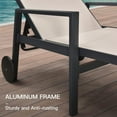 thumbnail image 5 of PURPLE LEAF 2 Pieces Outdoor Chaise Lounge Aluminum Patio Lounge Chair with Wheels and Armrests Lounge Recliner Chair for Pool Backyard Beach Beige, 5 of 11