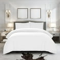 thumbnail image 1 of Duvet Cover Queen [3-Piece, White] - 1 Comforter Protector with Zipper Flap and, 1 of 7