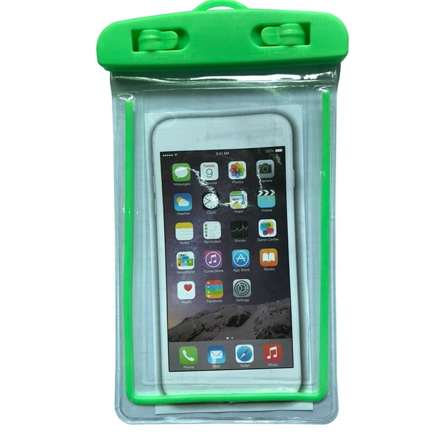 Transemion Waterproof Underwater Case Cover Bag Dry Pouch for Mobile Phone green 1Set