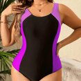thumbnail image 2 of UTSJKR Swimwear One Piece Leakproof Menstrual Swimsuit Women's Racerback Training Bathing Suit for Teens Girls Purple XXXXL, 2 of 6