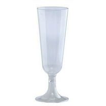 VeZee's Hanna K. Signature 5oz Disposable Heavyweight Clear Plastic Champagne Flute for Elegant Parties, Weddings & All Occasions:200 Flute