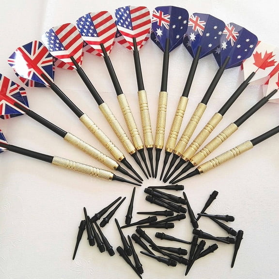 BESTSKY 6Pcs Darts Refined Steel Tip Darts,Proven Darts Metal Tip Set for Social Gatherings